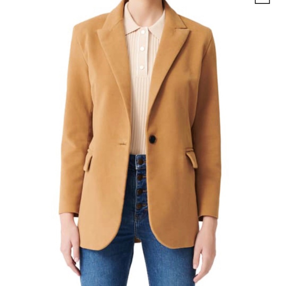 Maje camel blazer size 40 (US 8)